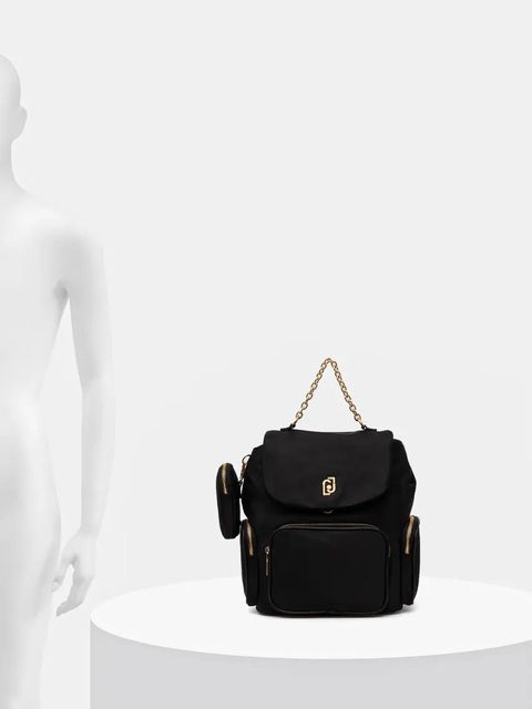 Liu Jo plecak damski kolor czarny mały gładki AA5174 T4559