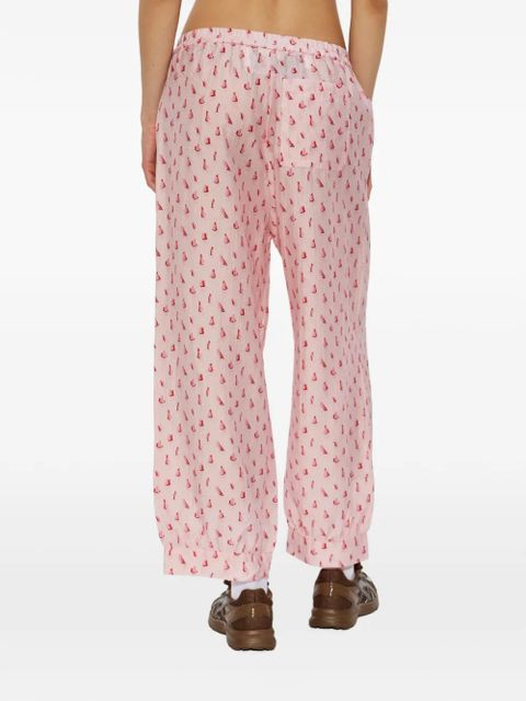 American Vintage sailboat print trousers - Pink
