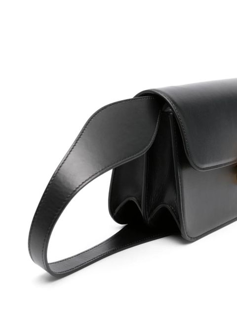 NEOUS polished-finish shoulder bag - Black