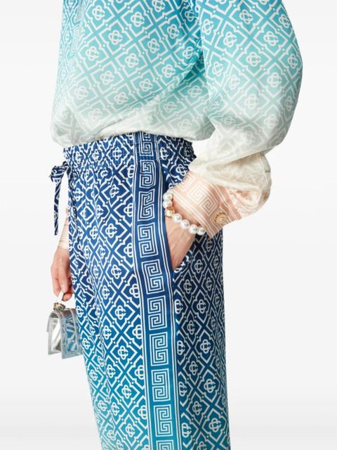 Casablanca ombré-effect trousers - Blue