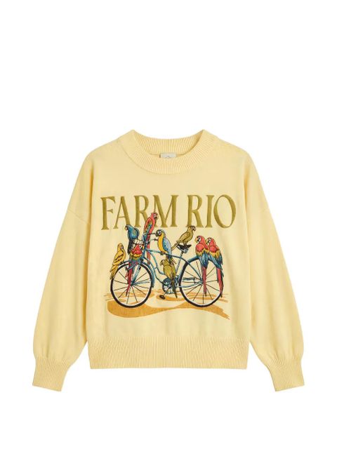 FARM Rio bicycle graphic sweater - Yellow - zdjęcie produktu nr 1