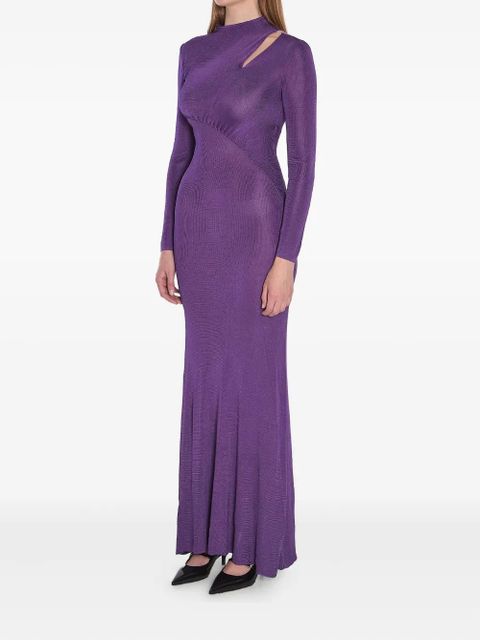 Self-Portrait cut-out dress - Purple