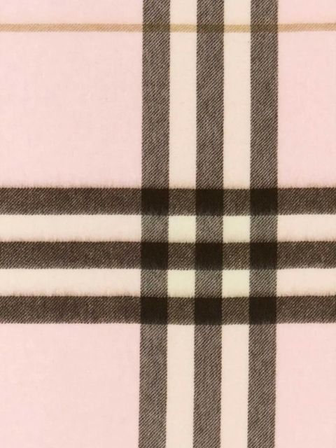 Burberry embroidered check scarf - Pink