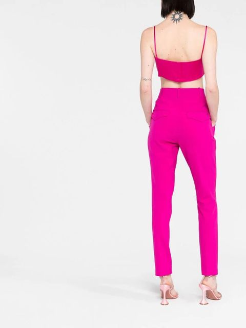 The Attico Berry high-waisted tailored trousers - Pink