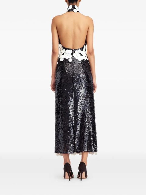 16Arlington Dia sequin midi skirt - White