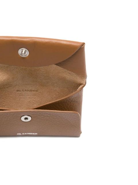 Jil Sander suede leather wallet - Brown