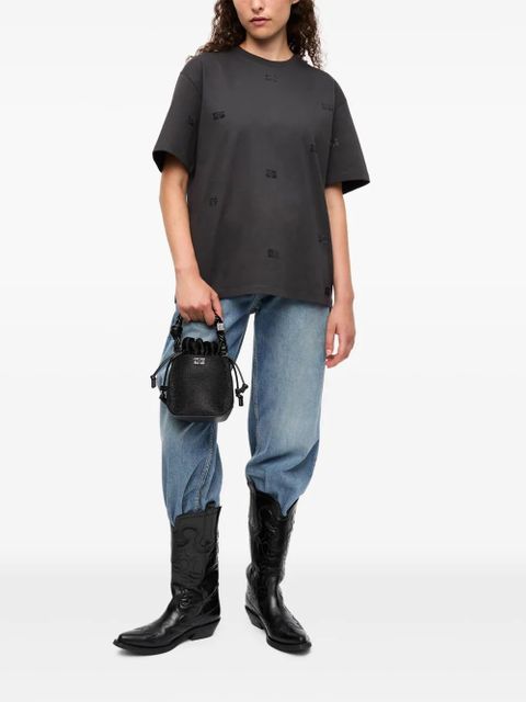 GANNI logo-embellished T-shirt - Black