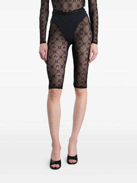 Marine Serre Moon Diamant cycling shorts - Black - zdjęcie produktu nr 1