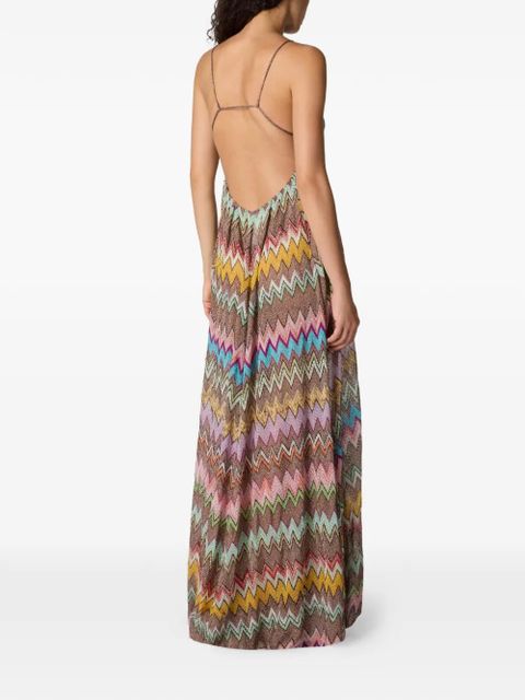 Missoni V-neck maxi dress - Brown