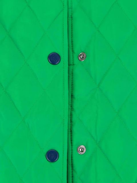 Lauren Ralph Lauren twill-trim diamond-quilted jacket - Green