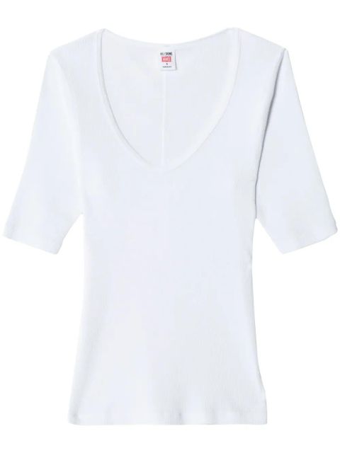 RE/DONE scoop-neck cotton T-shirt - White - zdjęcie produktu nr 1