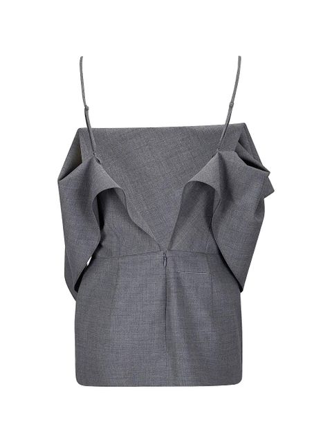 MM6 Maison Margiela ruffled top - Grey - zdjęcie produktu nr 2