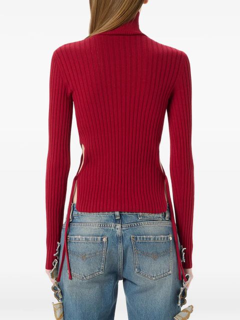 Blumarine ribbed-knit sweater - Red