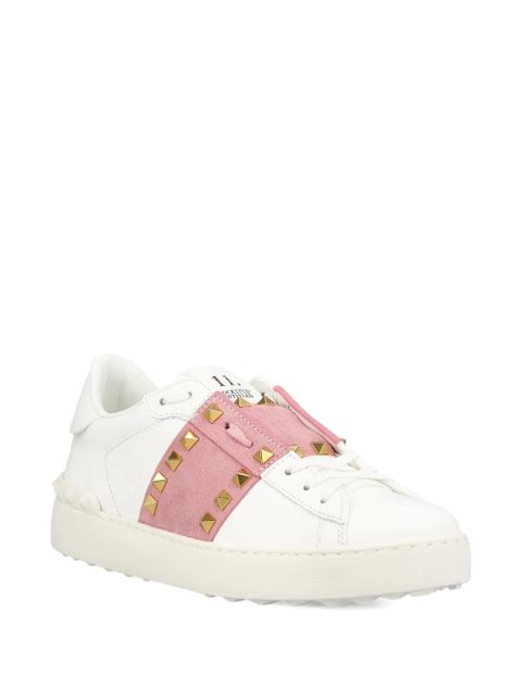 Valentino Garavani stud-embellished lace-up sneakers - White