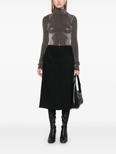 Balenciaga layered midi skirt - Black - zdjęcie produktu nr 2