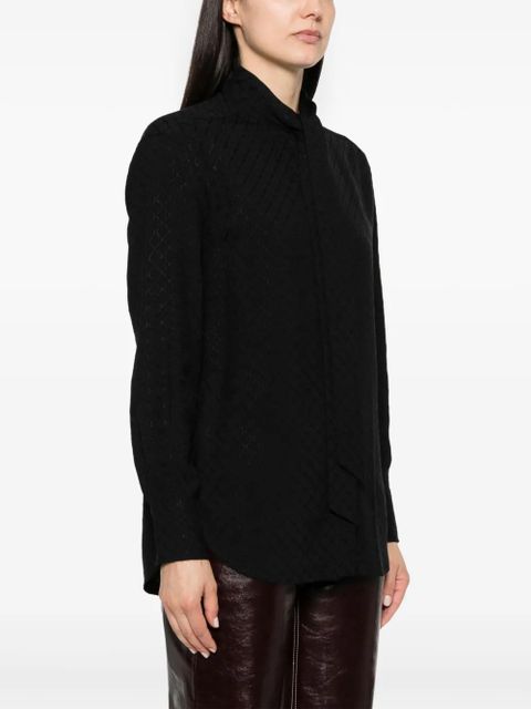 Golden Goose diamond-jacquard blouse - Black