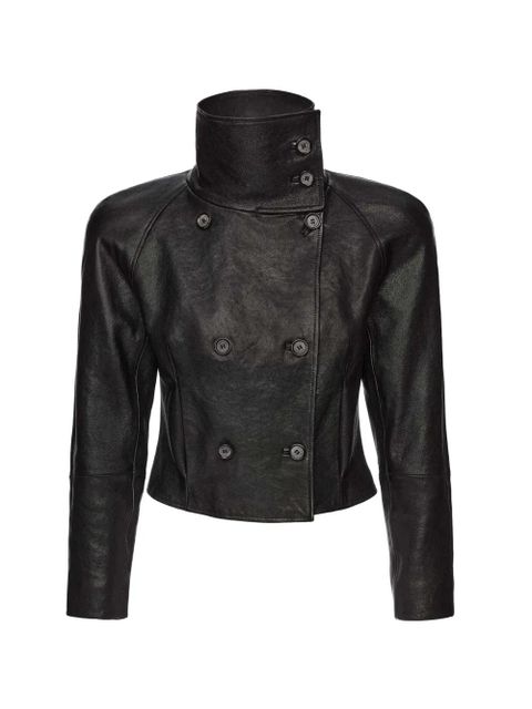 Magda Butrym high-collar cropped jacket - Black - zdjęcie produktu nr 1