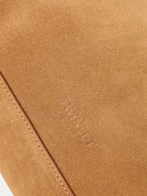 Twinset torebka zamszowa kolor brązowy 261TB7086