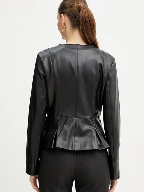 Guess marynarka WILLOW kolor czarny jednorzędowa gładka W5BL59 K8S30