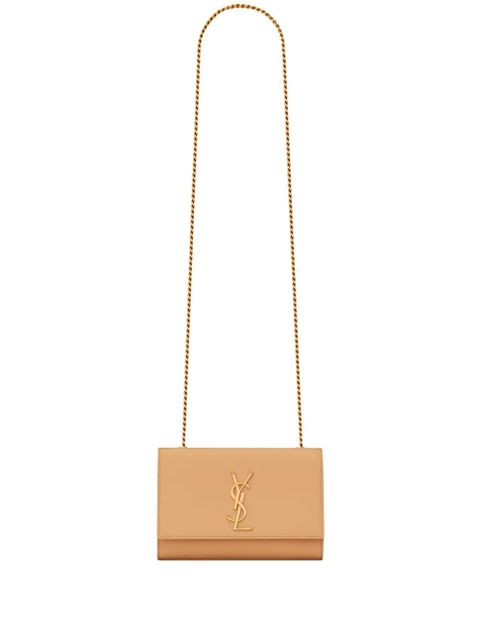 Saint Laurent logo-plaque crossbody bag - Brown - zdjęcie produktu nr 1