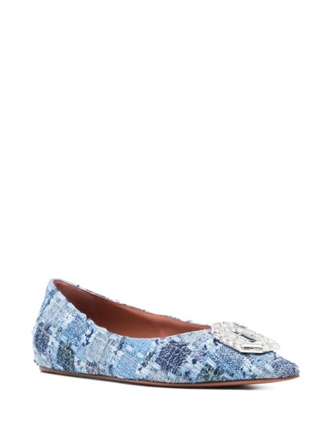 Amina Muaddi Camelia ballet flats - Blue