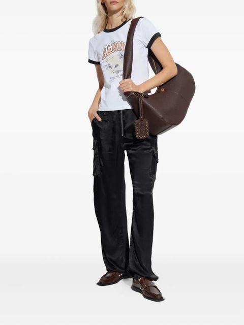 GANNI satin cargo trousers - Black - zdjęcie produktu nr 2