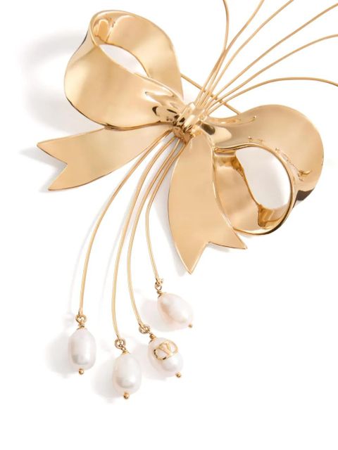 Valentino Garavani Papier Floral embellished brooch - Gold