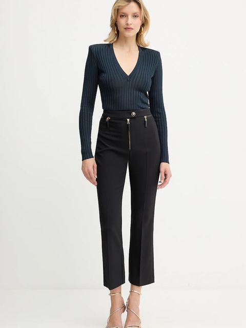 Elisabetta Franchi sweter damski kolor turkusowy lekki MK21S56E2 - zdjęcie produktu nr 2