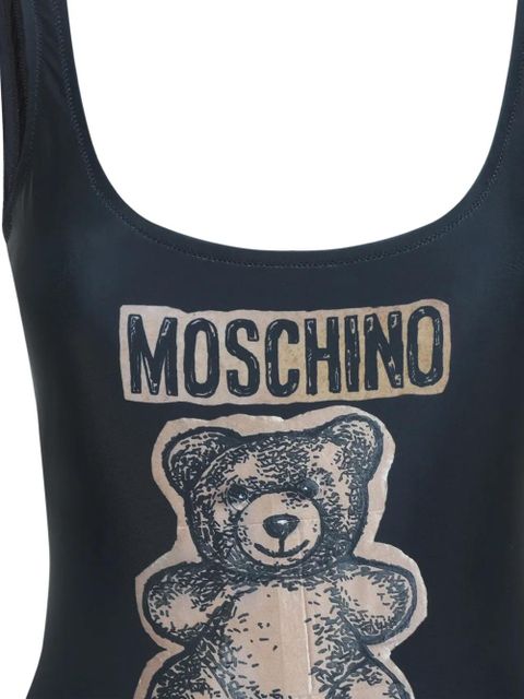 Moschino bear-print swimsuit - Black
