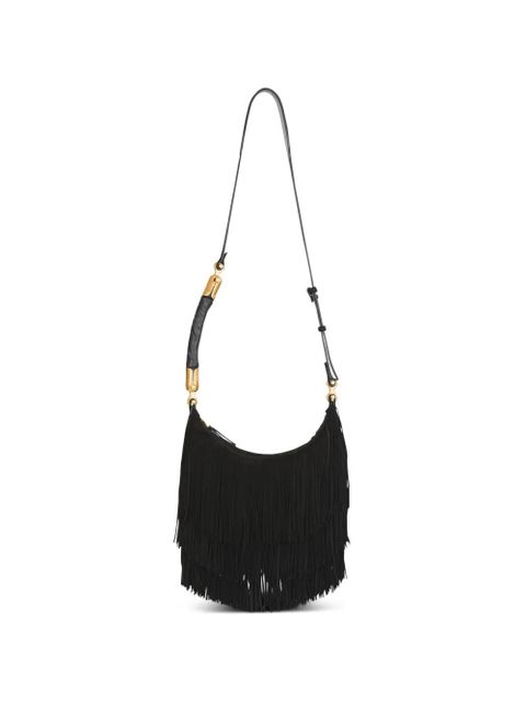 Balmain Ebene hobo fringed suede shoulder bag - Black - zdjęcie produktu nr 1