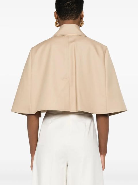 Max Mara cotton cape jacket - Neutrals