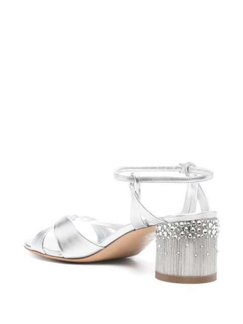 Casadei 55mm crystal-embellished sandals - Silver