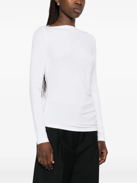 Max Mara boat-neck top - White