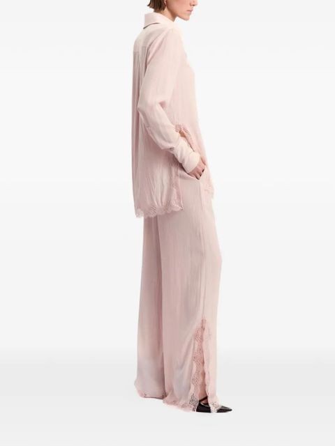 16Arlington Fiorella lace-trimmed shirt - Pink