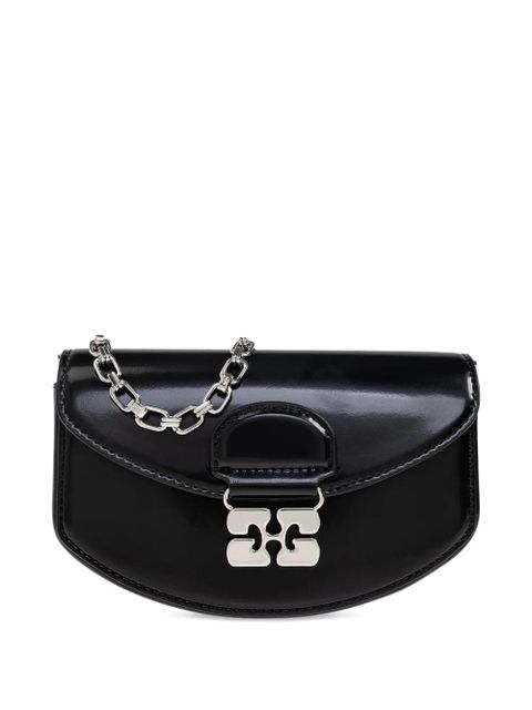 GANNI chain-strap half-moon mini bag - Black - zdjęcie produktu nr 1