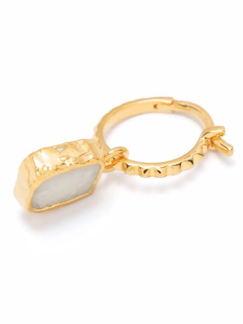 Missoma gold-plated moonstone hoop earrings