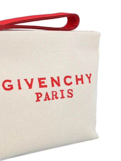 Givenchy logo-print clutch bag - Neutrals