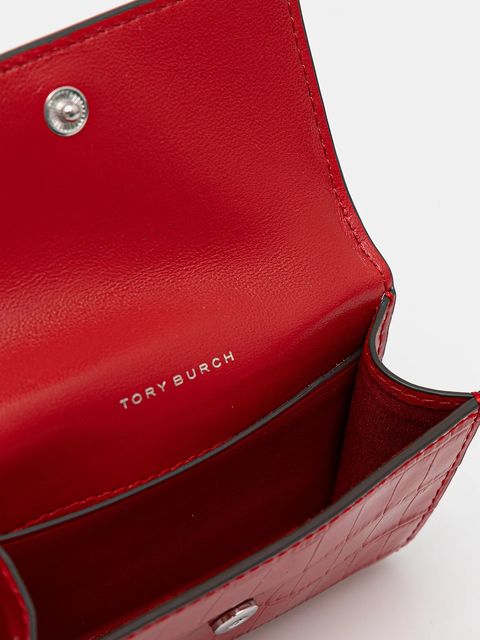 Tory Burch etui na karty Kira Croc Flap Card