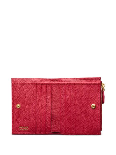 Prada small saffiano leather wallet - Red