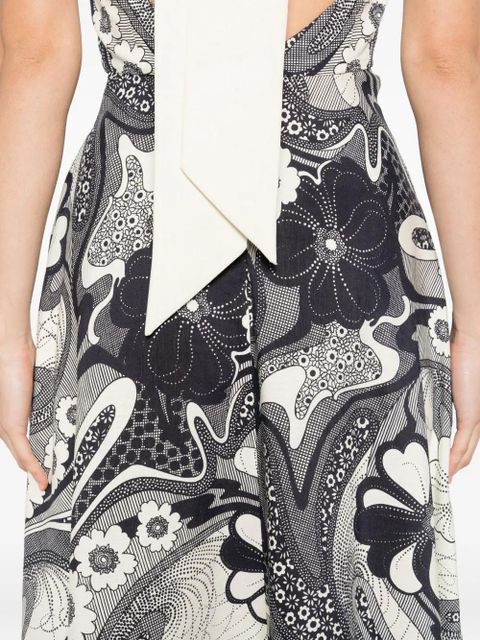 ALEMAIS floral-print halter-neck maxi dress - Neutrals