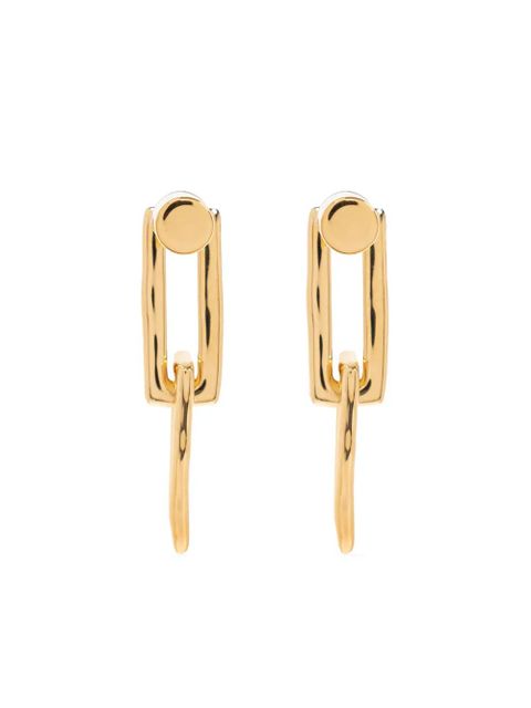 Jil Sander Rectangular Frame earrings - Gold