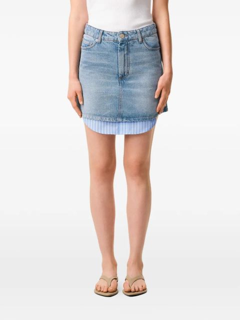 AMI Paris cotton mini skirt - Blue