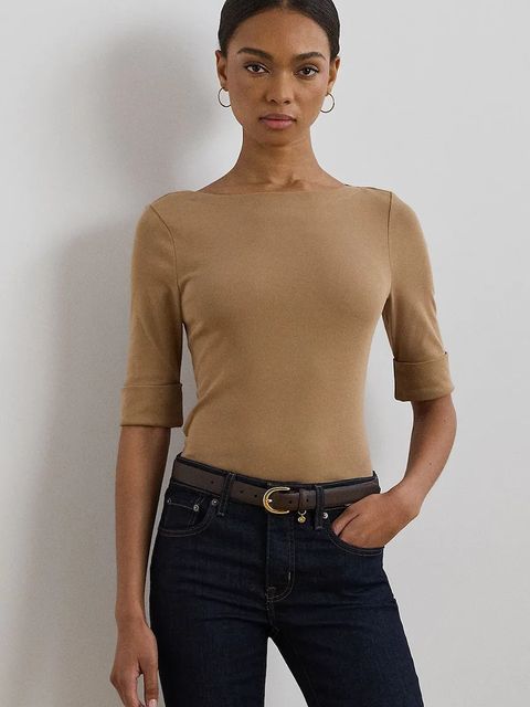 Lauren Ralph Lauren t-shirt damski kolor beżowy 200654963 - zdjęcie produktu nr 1