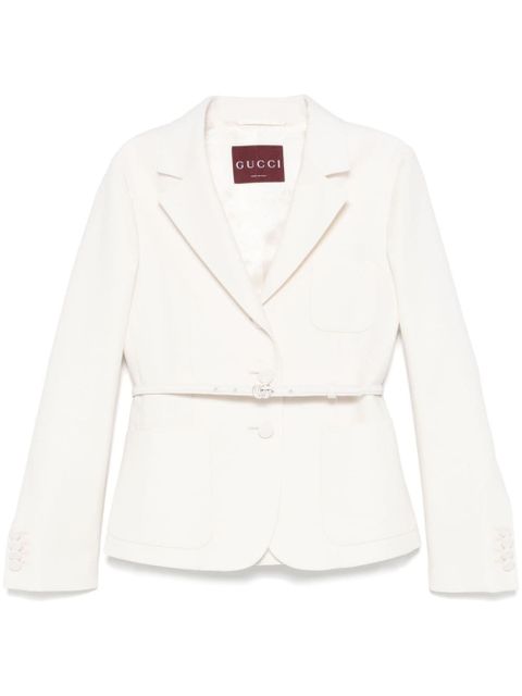 Gucci belted blazer - White