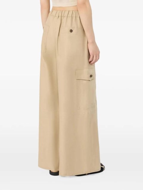 Weekend Max Mara Finale linen cargo-pocket trousers - Neutrals