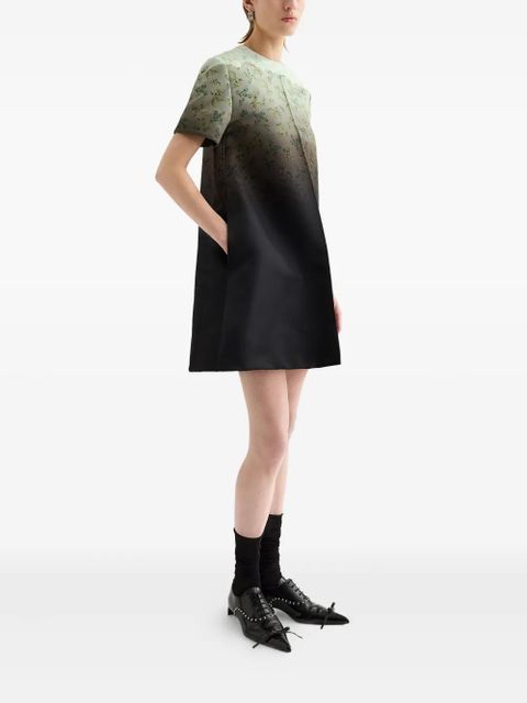 Jil Sander floral-print gradient mini dress - Green - zdjęcie produktu nr 2