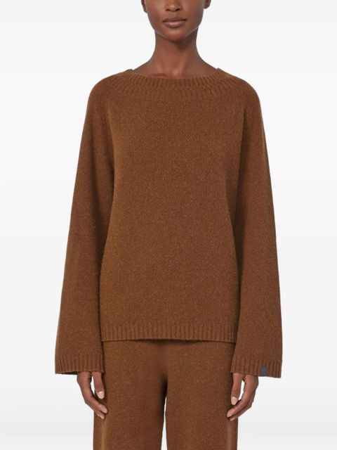 Max Mara Laser crew-neck long-sleeve sweater - Brown