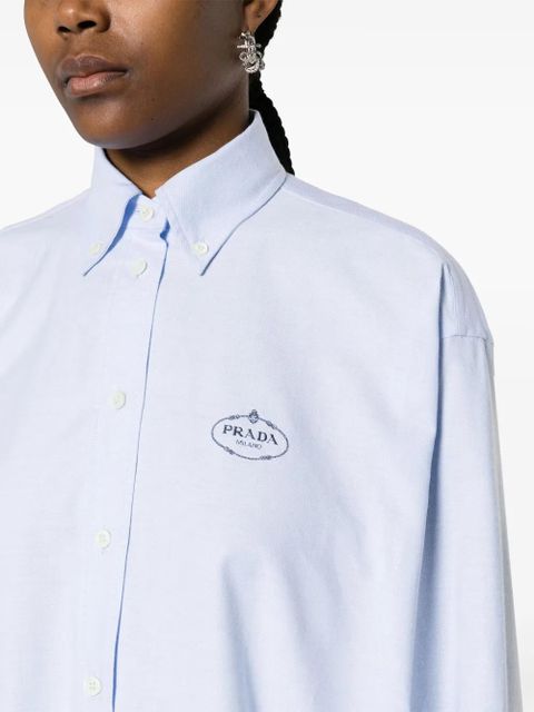 Prada Oxford cotton shirt - Blue - zdjęcie produktu nr 2