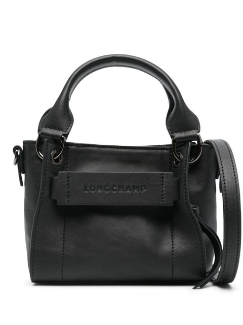 Longchamp XS 3D leather tote bag - Black