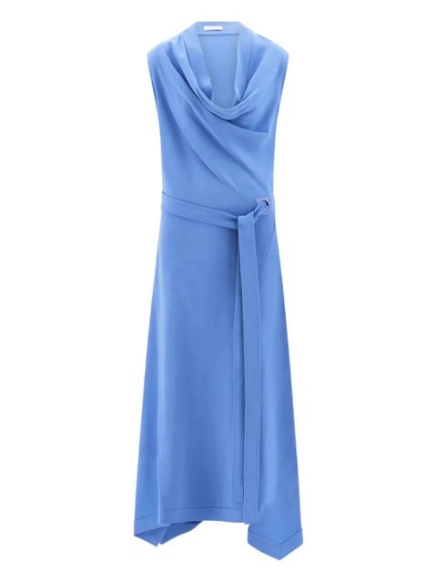 Ferragamo cowl-neck asymmetric dress - Blue - zdjęcie produktu nr 1